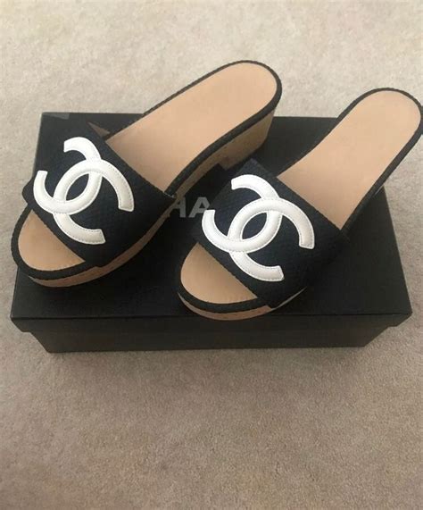 sandalias coco chanel|chanel sandals black and white.